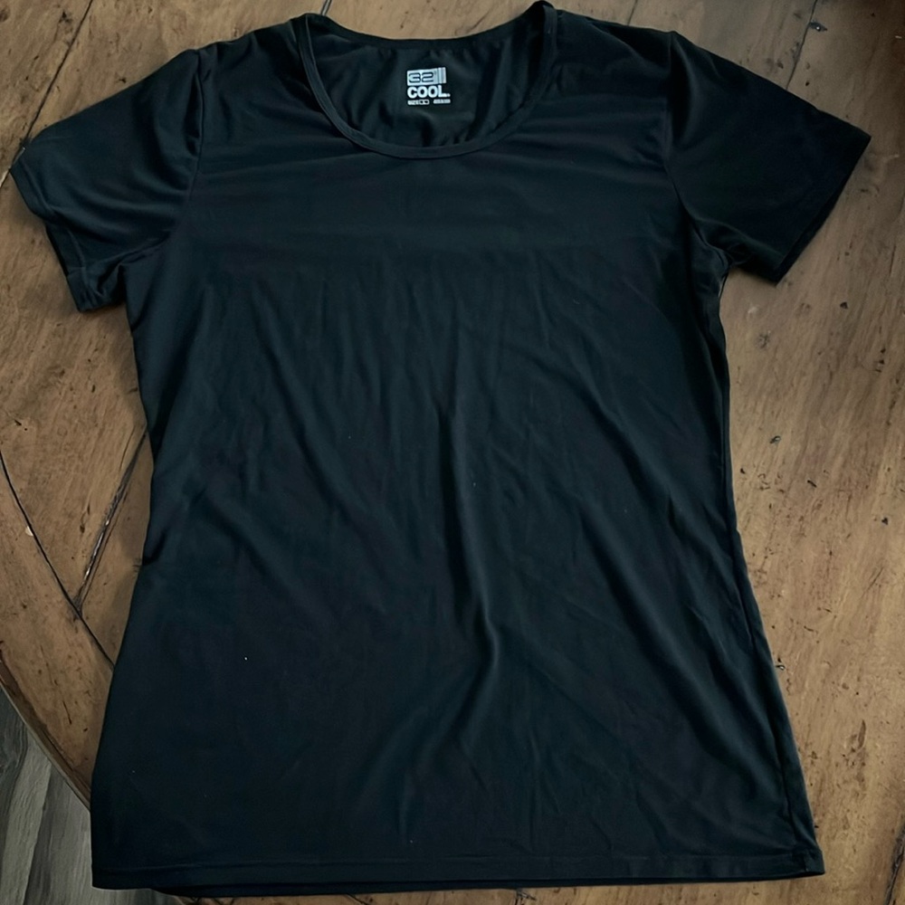 black athletic shirt, comfy